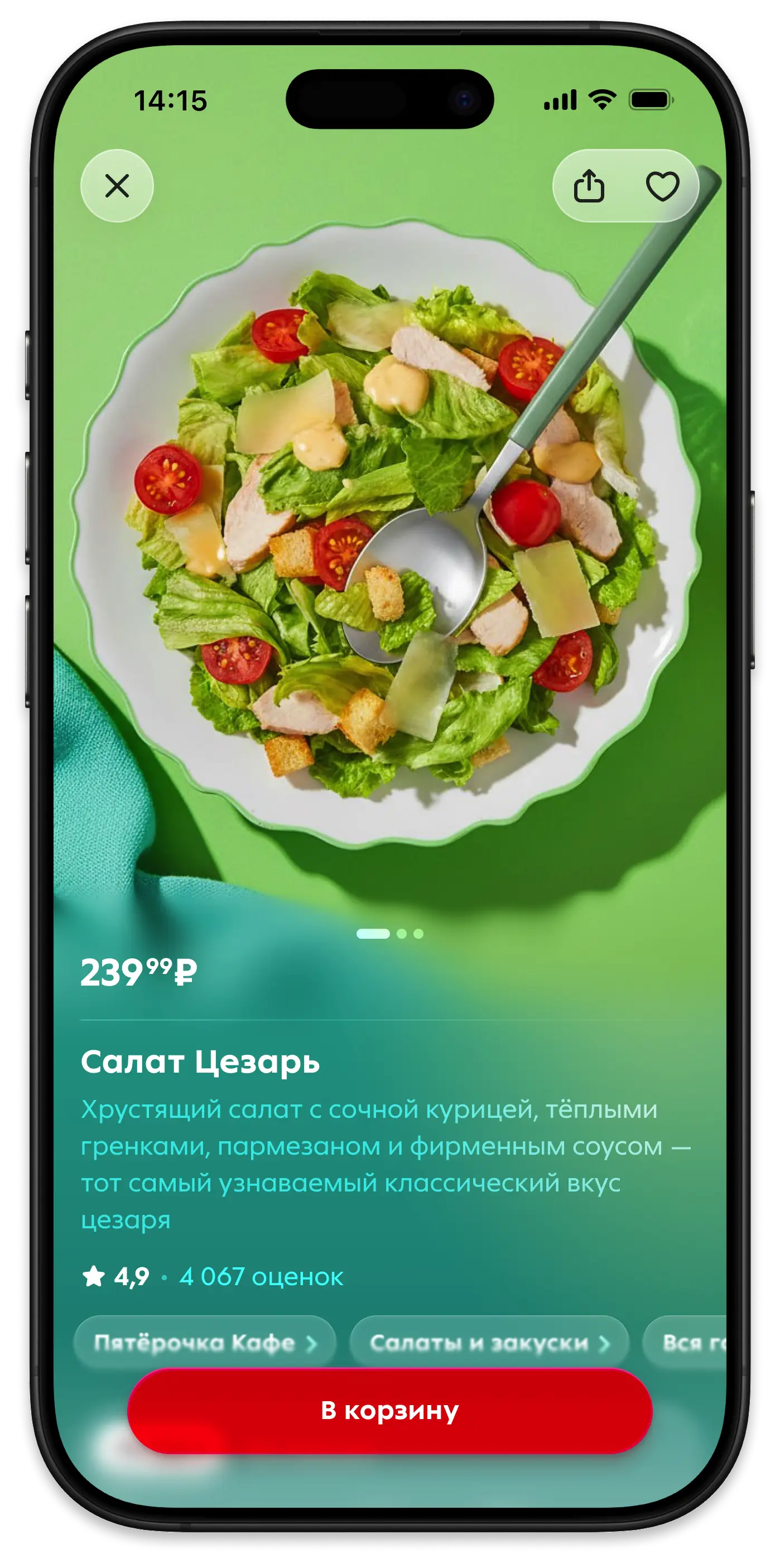 Карточка товара: салат
